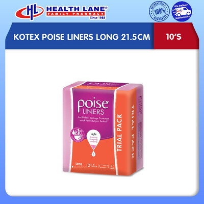 KOTEX POISE LINERS LONG 21.5CM (10'S)
